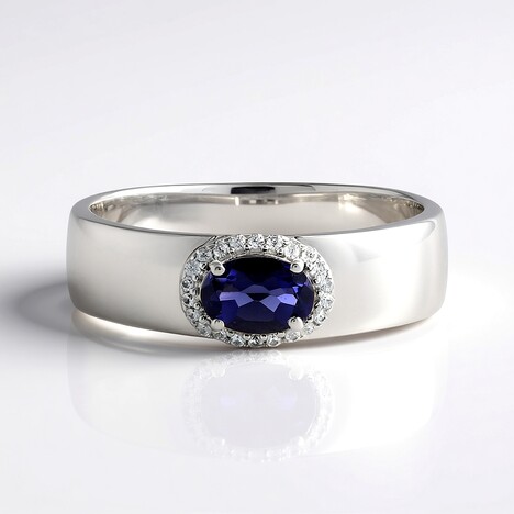 Anello in argento con Iolite