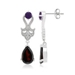 Garnet Silver Earrings