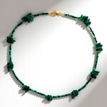 Collana in argento con Malachite