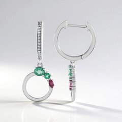 Orecchini in argento con Smeraldo Russo