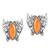 Pendientes en plata con Ostra espinosa naranja (Desert Chic)