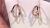 Boucles d'oreilles en or et Diamant rose de France SI1 d'Argyle  (Annette)
