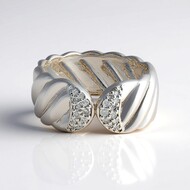 Anello in argento con Diamante I2 (H) (de Melo Essence)