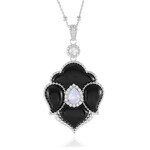 Collana in argento con Agata Nera (Dallas Prince Designs)
