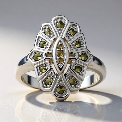 Anello in argento con Diamante Rose de France SI1 di Argyle (Annette classic)