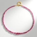 Collier en argent et Saphir rose de Madagascar