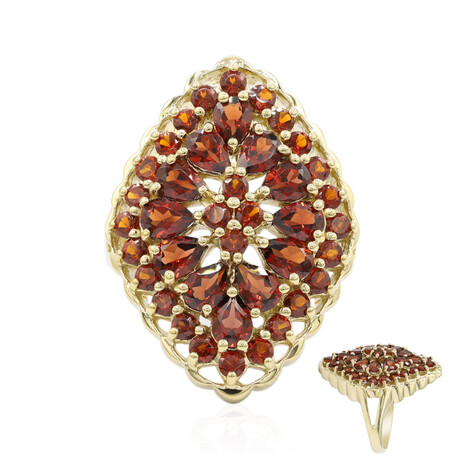 Mosambik-Granat-Silberring