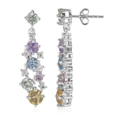 Edelstein-Silberohrringe