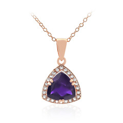 Sambia-Amethyst-Silberhalskette