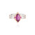 Anello in argento con Fluorite Rosa (Gems en Vogue)