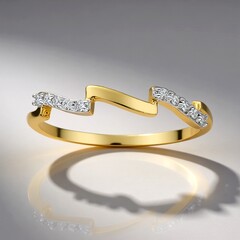 Anello in oro con Diamante SI1 (G) (Annette)