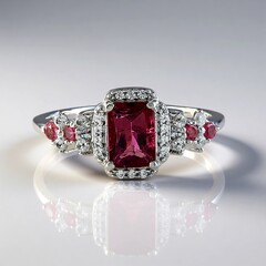Anello in argento con Tormalina Rosa Nigeriana
