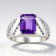 Anello in argento con Ametista (de Melo Essence)