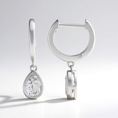 Orecchini in argento con Topazio Bianco