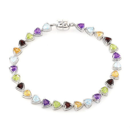 Edelstein-Silberarmband