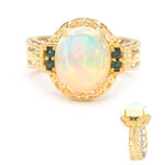 Anello in argento con Opale di Welo (Gems en Vogue)