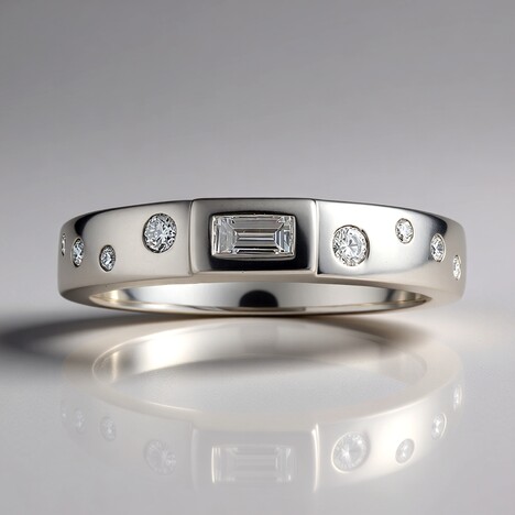 Anello in oro con Diamante IF (D) (Annette)