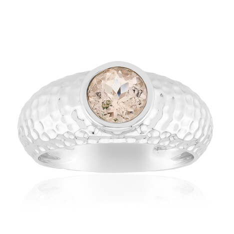Anello in argento con Morganite Brasiliana