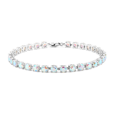 Mondlicht-Quarz-Silberarmband