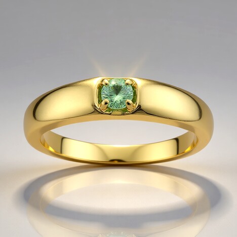 Anello in oro con Demantoide del Madagascar (John Ferry)