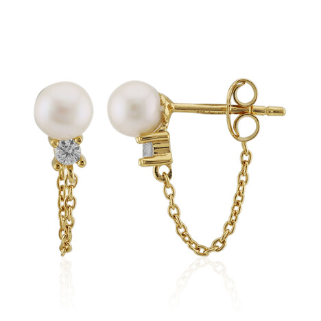 Pendientes en plata con Perla Freshwater