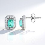 Orecchini in argento con Smeraldo Color Paraiba