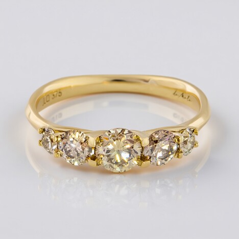 Anello in oro con Diamante Champagne d'Argyle SI2 (de Melo)