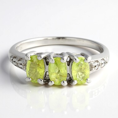 Anillo en plata con Turmalina Paraíba