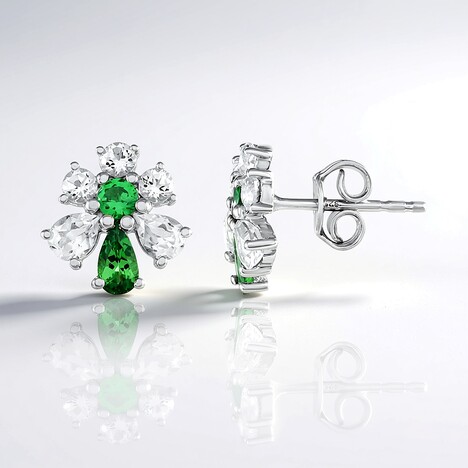 Orecchini in argento con Lemshuku Tsavorite