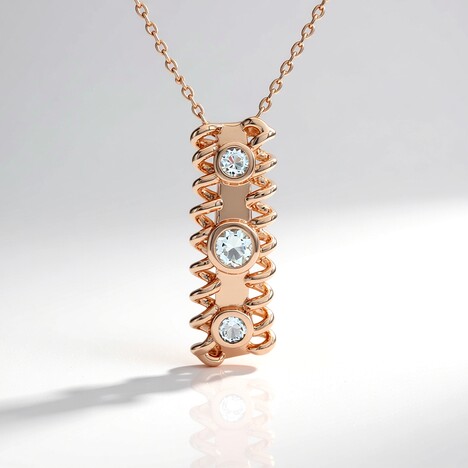 Collana in argento con Topazio Blu Svizzero (Adela Silber)