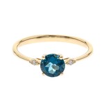 Londonblauer Topas-Goldring