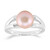 Anello in argento con Perla Ming color Pesca (TPC)