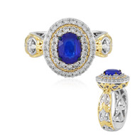 Anillo en plata con Espinela azul cobalto (Gems en Vogue)