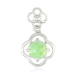 Kaiserlicher Chrysopras-Silberanhänger