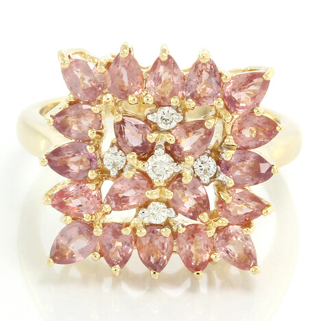 Bague en or et Saphir Padparadscha non chauffé (AMAYANI)