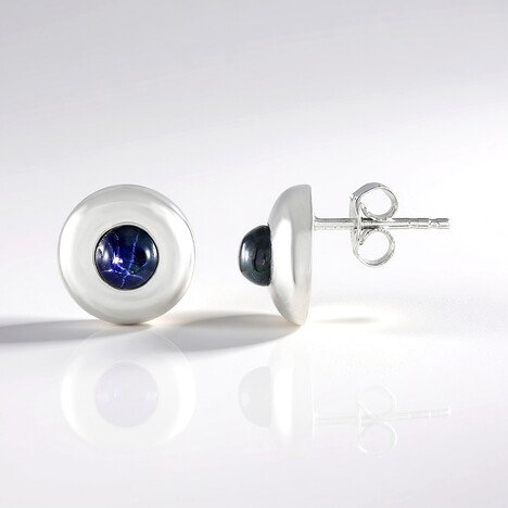 Orecchini in argento con Zaffiro Stellato Blu