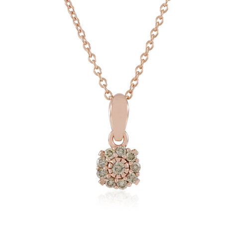Collar en plata con Diamante chocolate I2