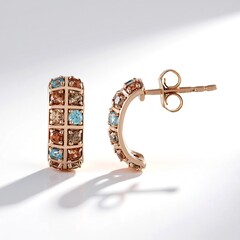 Orecchini in argento con Zircone Arancione (KM by Juwelo)
