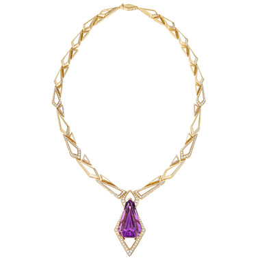Patroke-Kunzit-Goldcollier (de Melo)