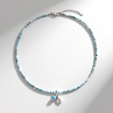 Larimar Silver Necklace