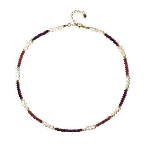 Edelstein-Silberhalskette