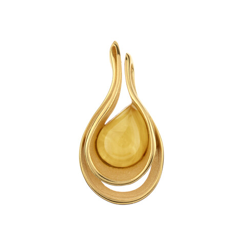 Colgante en plata con Ámbar báltico Milky (dagen)