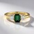 Anello in oro con Tormalina Verde di Benedito (Adela Gold)