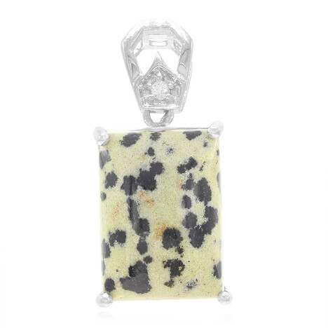 Ciondolo in argento con Diaspro Dalmata