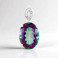 Ciondolo in argento con Quarzo Mistico