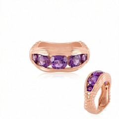 Gouden ring met een amethist