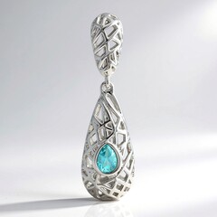 Ciondolo in argento con Apatite Blu