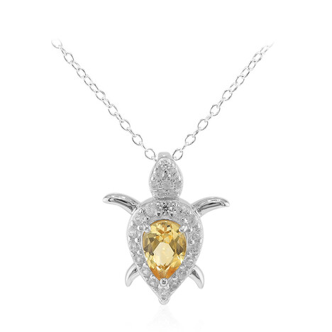 Citrin-Silberhalskette