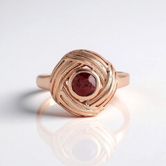 Anello in argento con Zircone Rosa