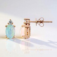 Boucles d'oreilles en or et Opale Welo AAA